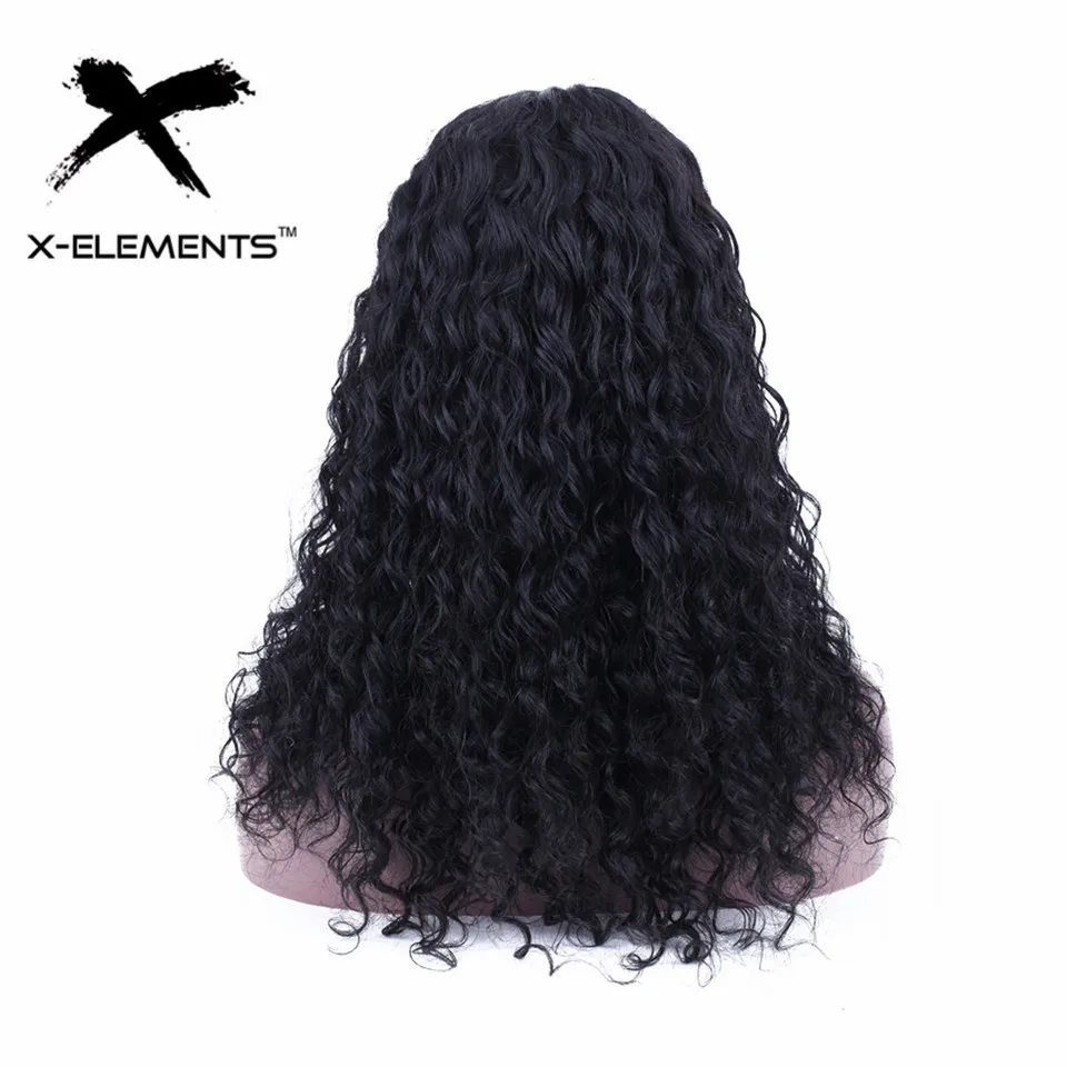 Перуанские волосы с глубоким волнистым кружевом человеческие парики