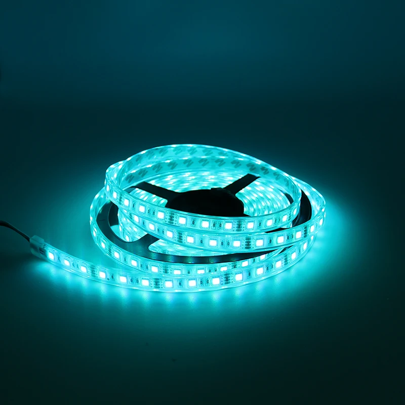 IP68 Водонепроницаемая светодиодная лента 5050 12В 60LED/м белый теплый RGB использовать