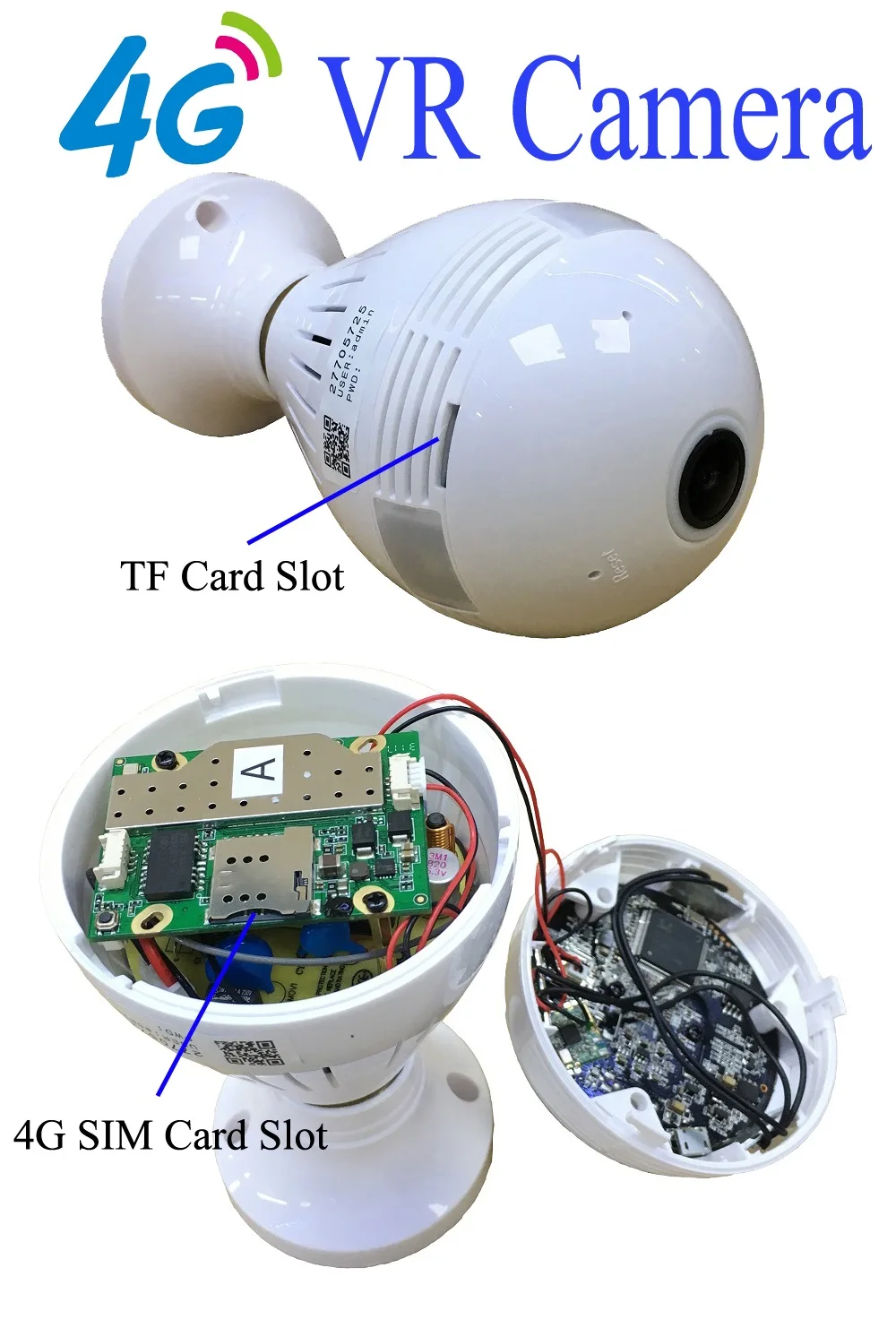 Diske V380 3G 4G камера лампа свет VR IP Wifi Беспроводная SIM карта панорамная 360 градусов