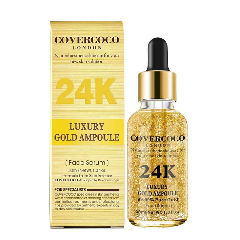 30ml 24 K Золотая Сыворотка для лица укрепляющая увлажняющая против морщин против старения увлажняющий крем для ухода за кожей - Вес нетто: 30ml