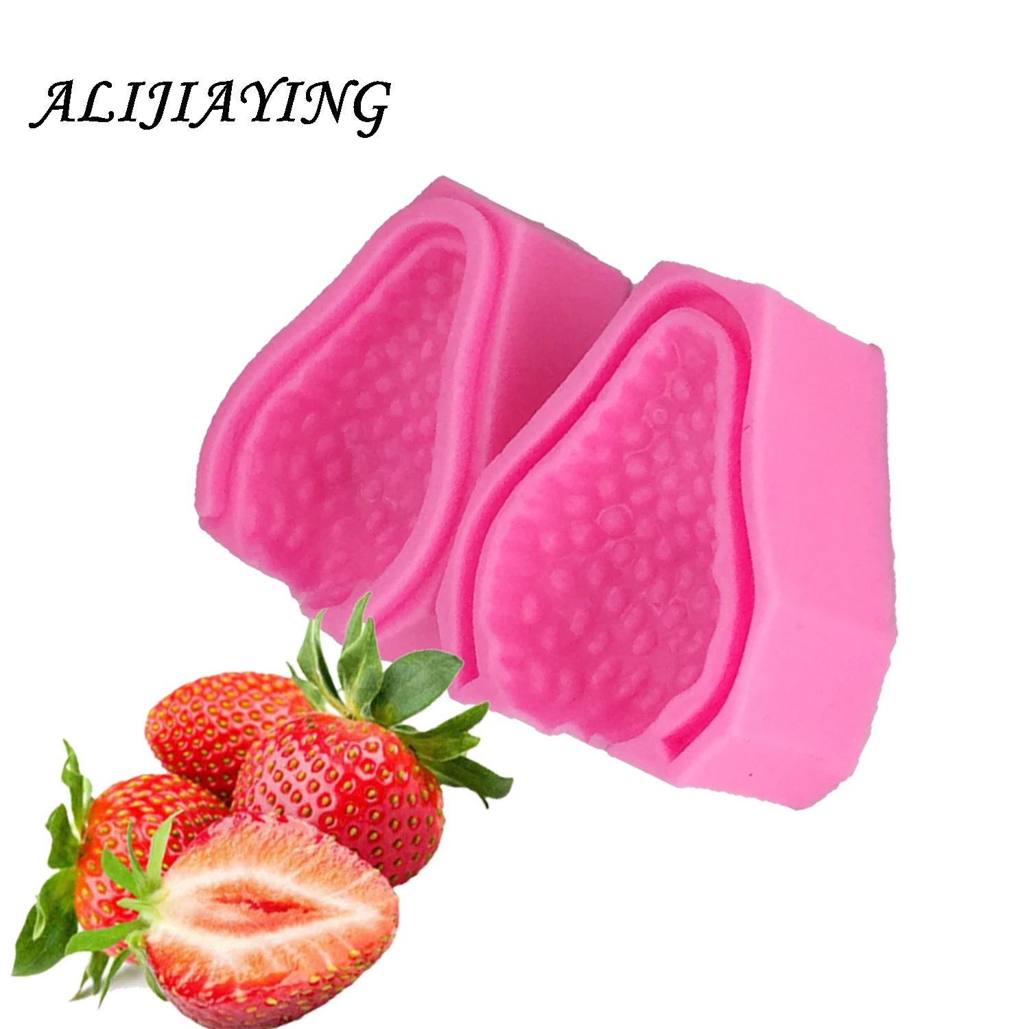 1 шт. силиконовая форма в виде клубники Fondant (сахарная) формы Украшающий торт