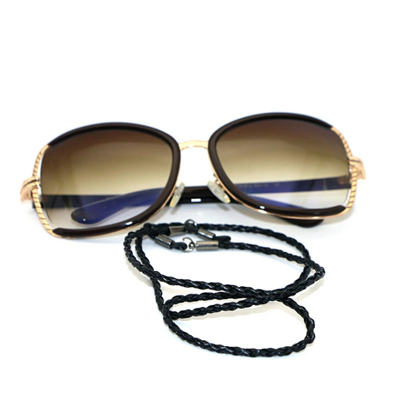 5 шт. кожаный шнурок для очков Регулируемый конец держатель красочные кожаные