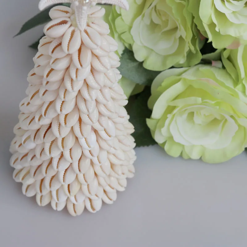 Бесплатная доставка (1 компл./Лот) желтая Рождественская елка натуральная ракушка