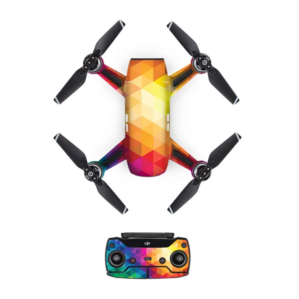 Водонепроницаемый DJI Mavic Spark стикер s батарея наклейка пульт дистанционного управления кожа полный набор Дрон стикер тела для DJI Spark кожи граффити