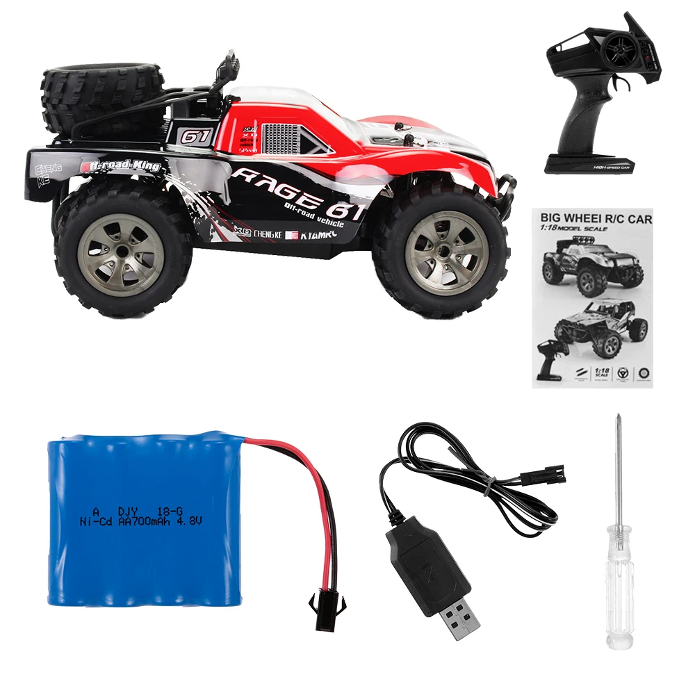 2 4 GHz 1:18 2WD KY 1885A Big Wheel RC автомобиль внедорожник 18 км/ч высокая скорость