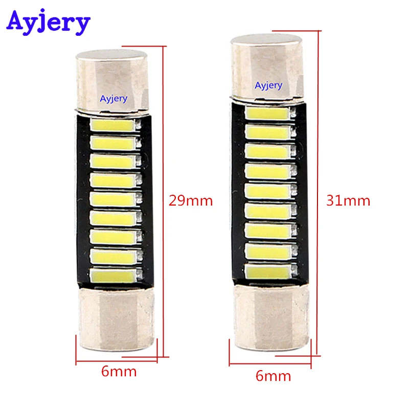 AYJERY! СВЕТОДИОДНЫЕ гирлянды C5W 4014 9 SMD 29 мм 31 4 10 шт.|led interior light|interior light12v led lights |
