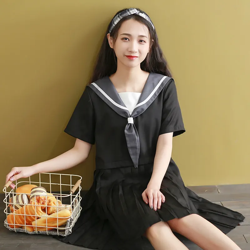 Японское школьное платье JK Униформа с матросским воротником для школьниц Kawaii