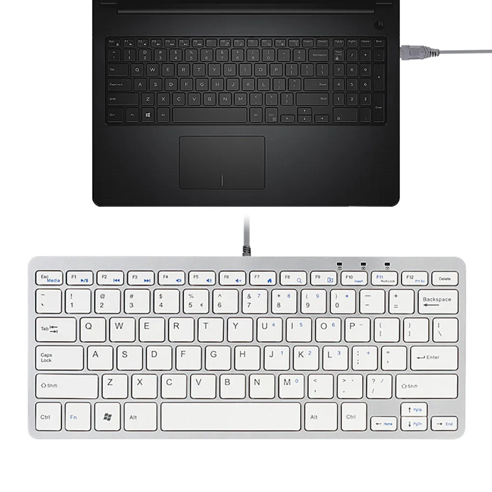 CARPRIE ультра тонкий 78 ключ проводной USB мини ПК клавиатура для ПК Apple Mac ноутбука Прямая