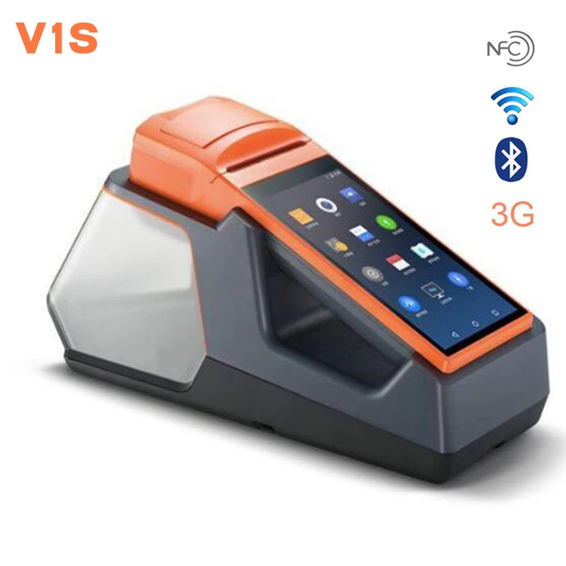 5 &quotдисплей Wifi/3g/Bluetooth ручной Мини Android Pos терминал с термопринтером сканер штрих