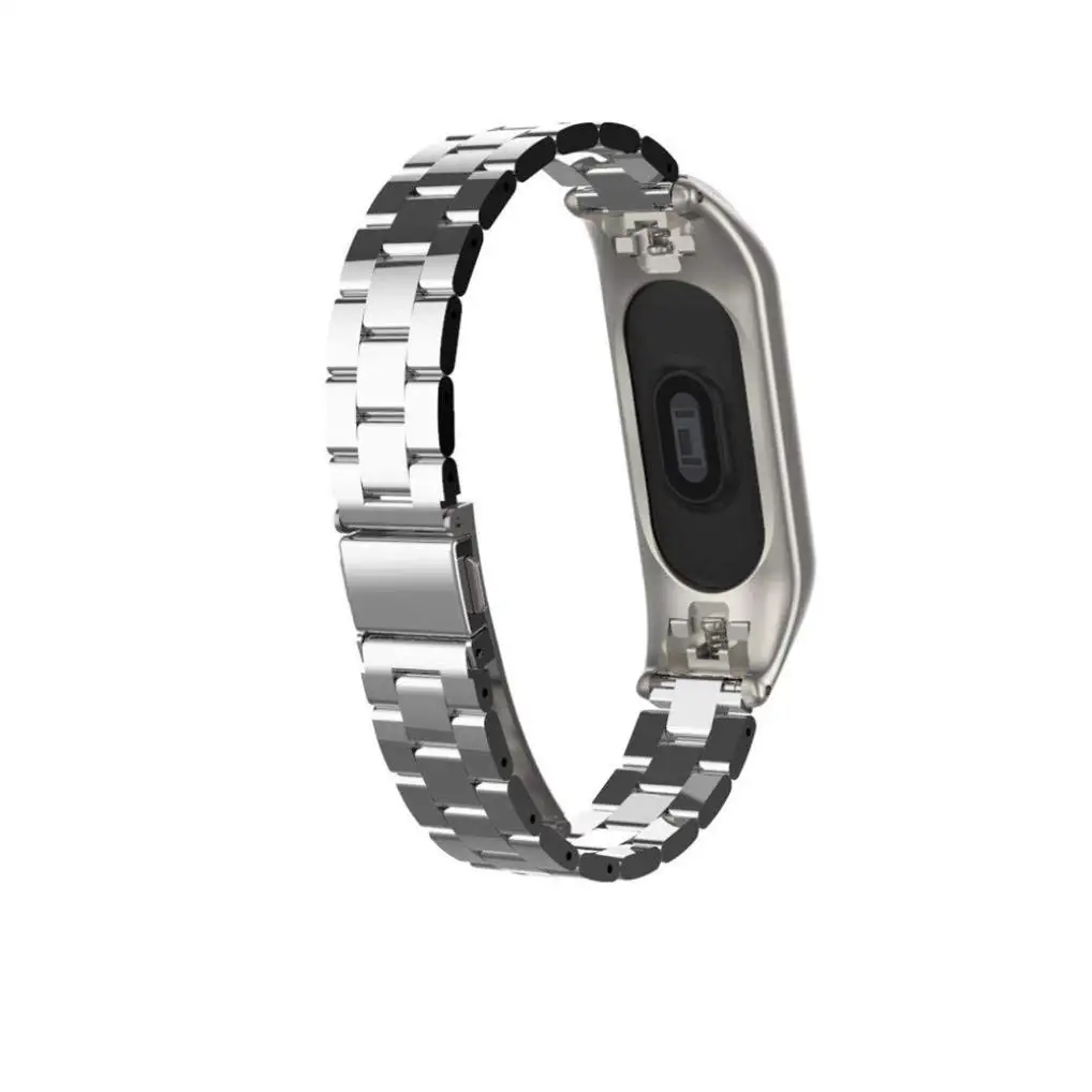 Mi Band, 3 ремешка, браслет из нержавеющей стали+ ремешок из натуральной кожи для оригинальной Xiaomi mi, 3 браслета, mi band 3, силиконовый браслет