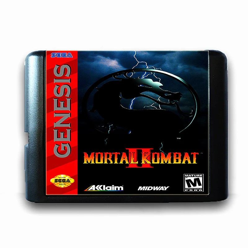 Карточка Mortal Kombat 2 для 16 бит Sega MD игровая карта Mega Drive игровой консоли Genesis видеоигр