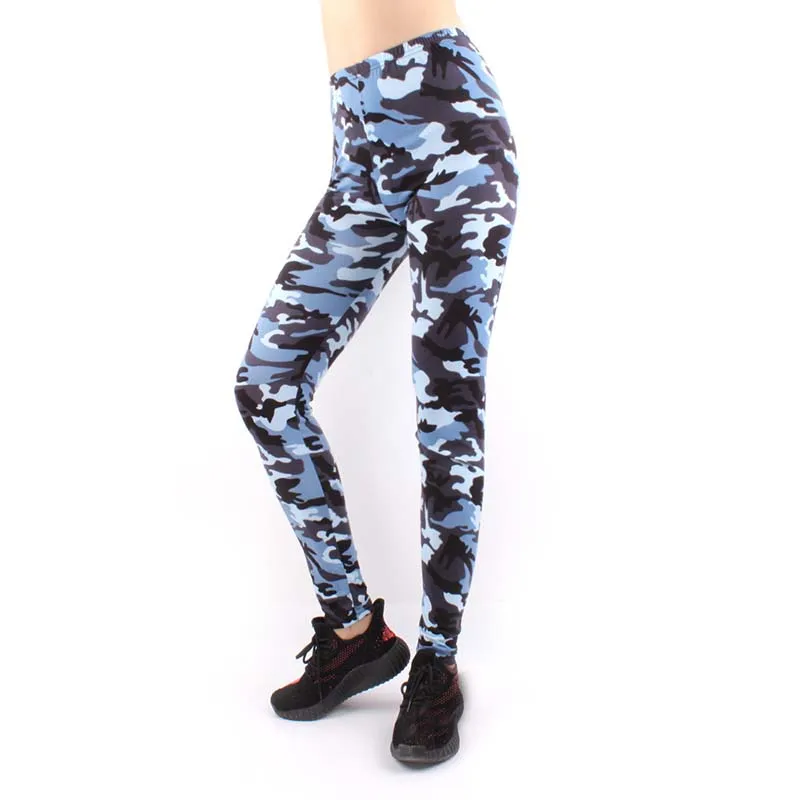 Повседневные камуфляжные леггинсы для фитнеса Сексуальные облегающие Женские