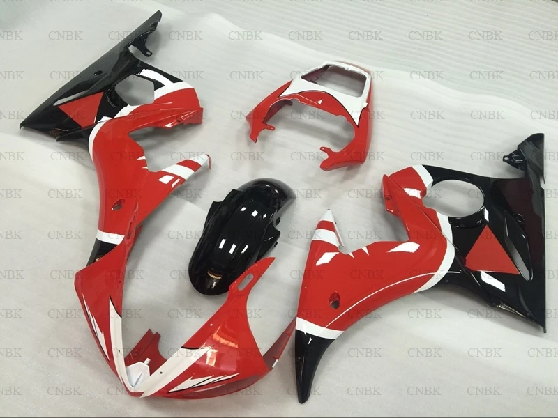 Обтекатели для YZFR6 2003 2005 YZF600 R6 04 05 черные красные Abs неокрашенные|Полные комплекты