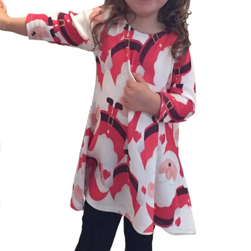 Рождественские костюмы для детей детское рождественское платье с длинными