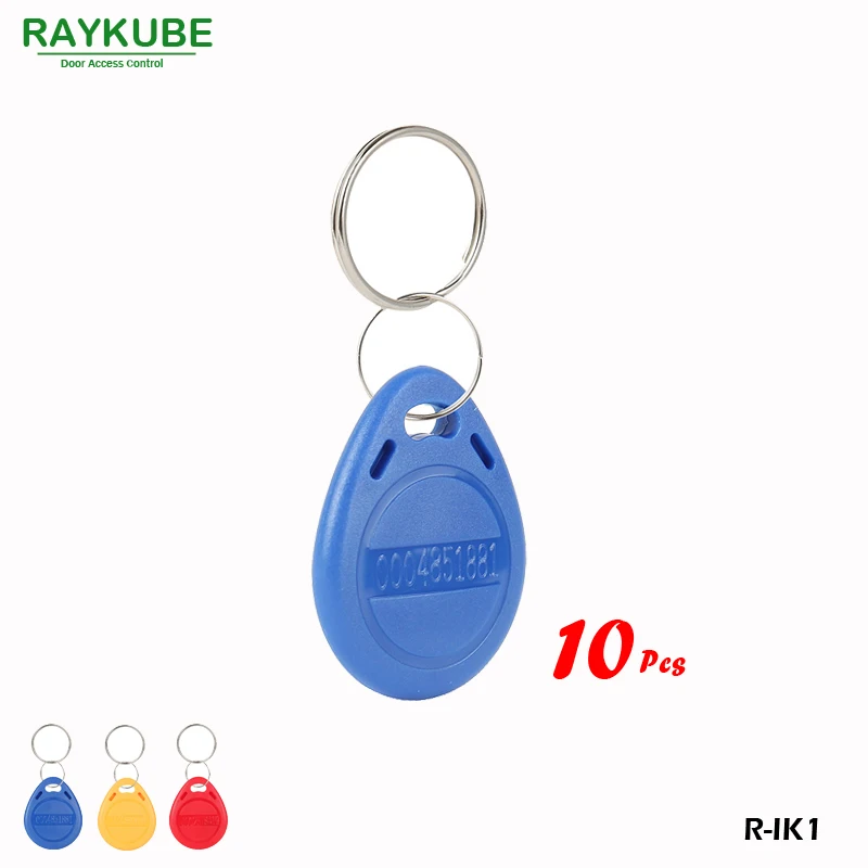 RAYKUBE R-IK1 10 шт./лот 125 кГц RFID Бесконтактные брелоки для доступа к дверям дверные