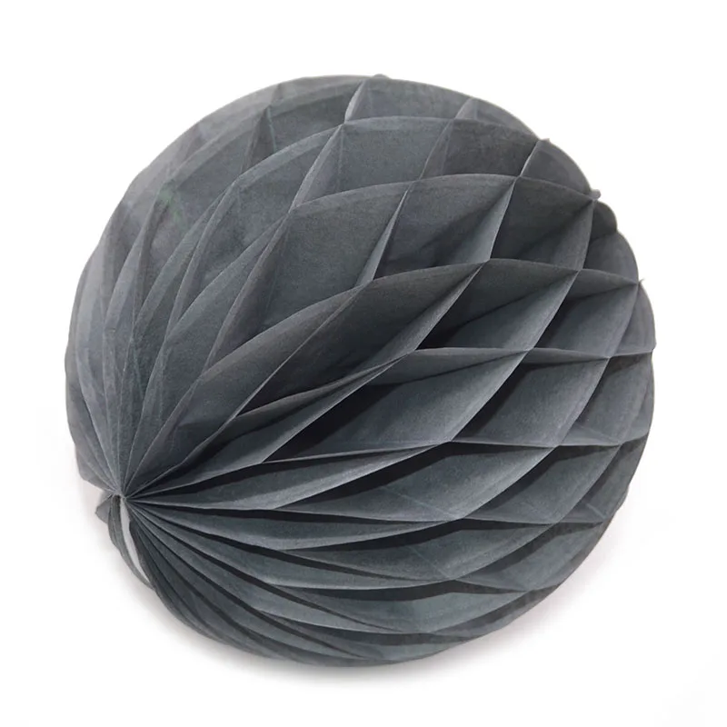 PH30 dark gray 1 шт., бумажные фонарики в виде медовых шаров для свадебной вечеринки, дня рождения, праздника, детского шоу, декоративные принадлежности - Цвет: PH30 dark gray