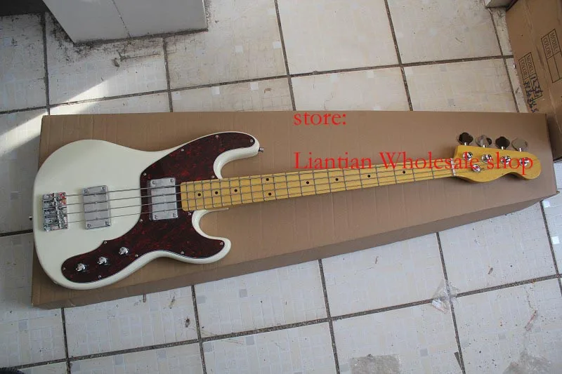 Горячая F tele 4 strings JAZZ bass Винтаж Белый джазовая бас-гитара-15-9