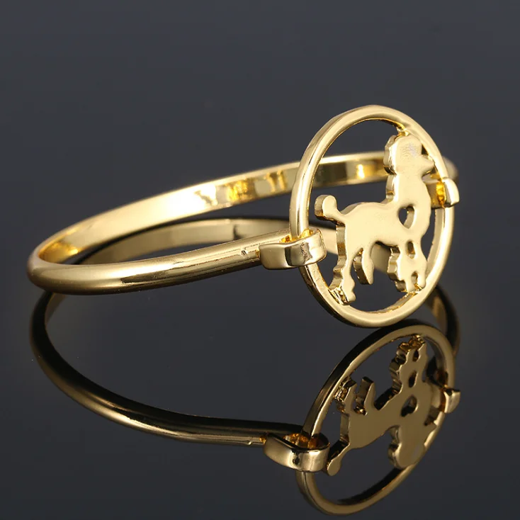 Новый Дизайн Животное Собака Пудель Браслет и Золотой цвет 5 шт./лот|bangle designer|designer