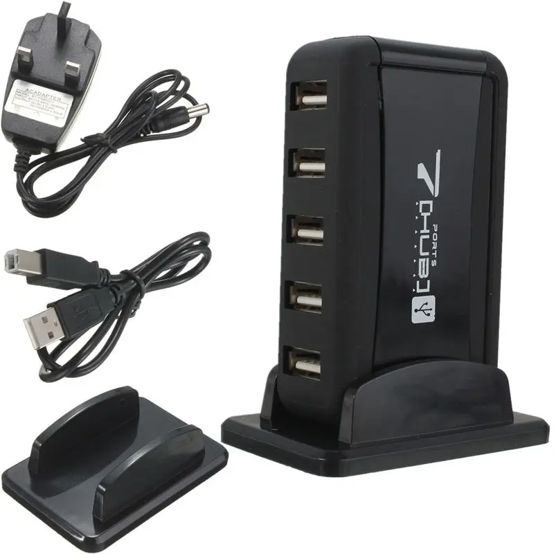 Универсальный высокоскоростной 7 портов USB 2 0 Multi хаб расширения/сплиттер с
