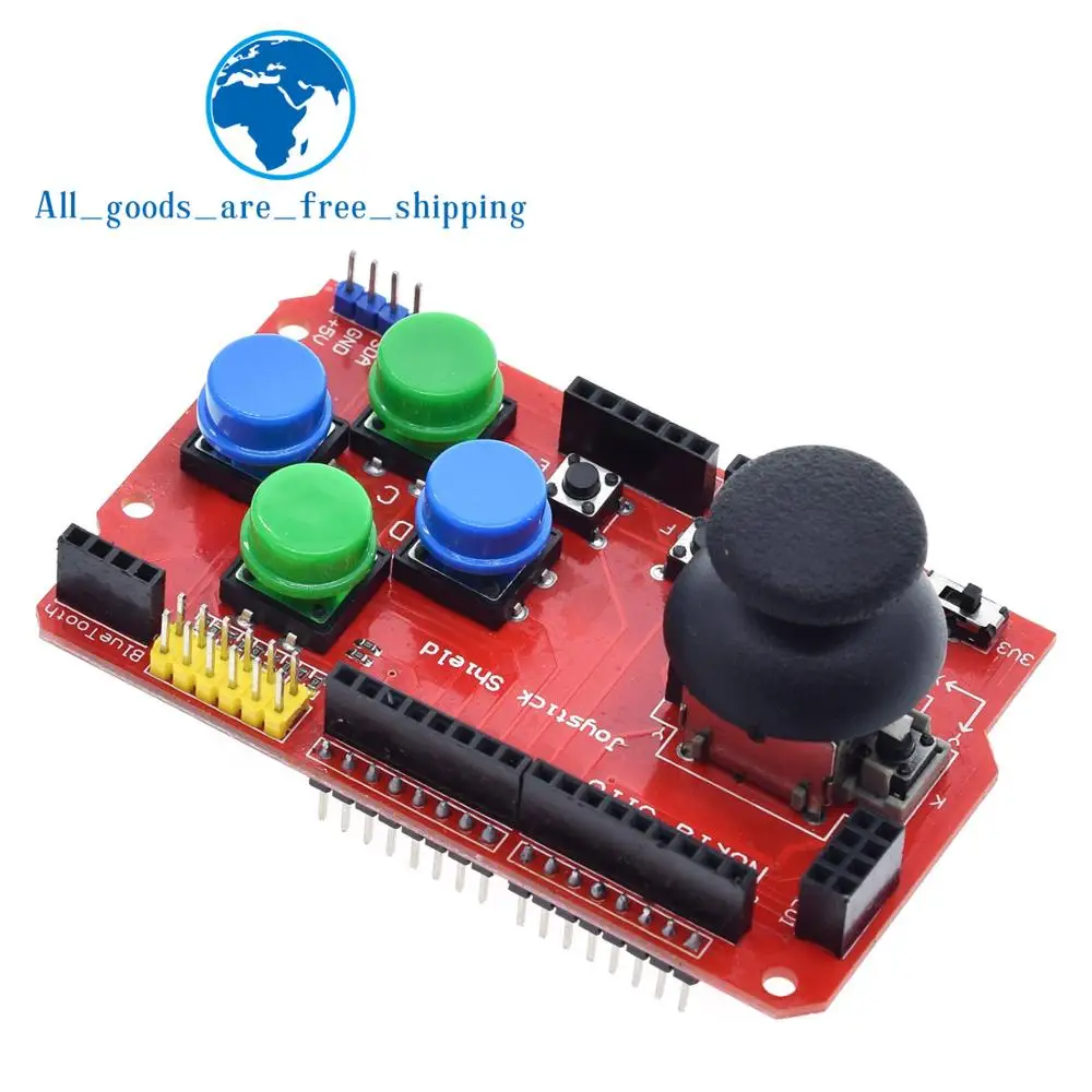 TZT щит джойстика для платы расширения Arduino с функцией аналоговой клавиатуры и