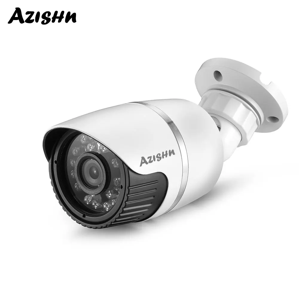 AZISHN IP Camera Security Video Surveillance 1080P 2.0MP HD Night Vision CCTV Metal Waterproof Outdoor POE Network Bullet | Безопасность