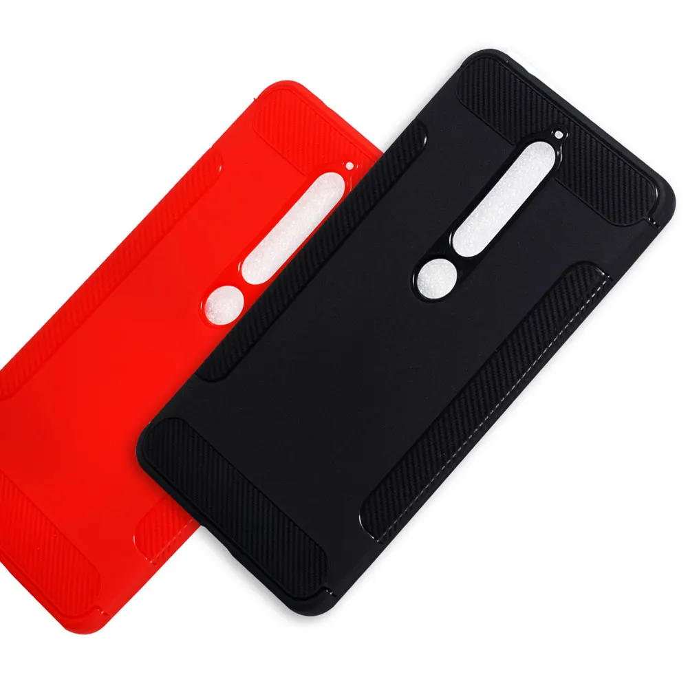 FQYANG волокна Мягкий чехол для hoesje NOKIA 6 2018 ударопрочный нескользящей задняя крышка