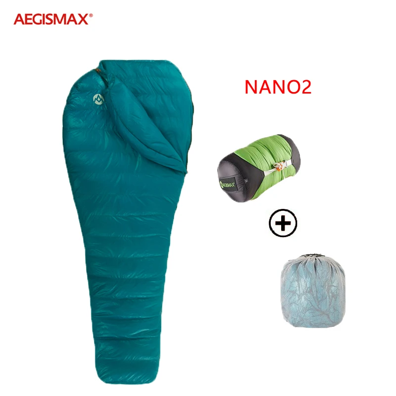 Aegismax мини обновление Nano 2/Nano 2 длинный 95% белый гусиный пух Мумия Сверхлегкий Сращивание походный Кемпинг 800 FP спальный мешок