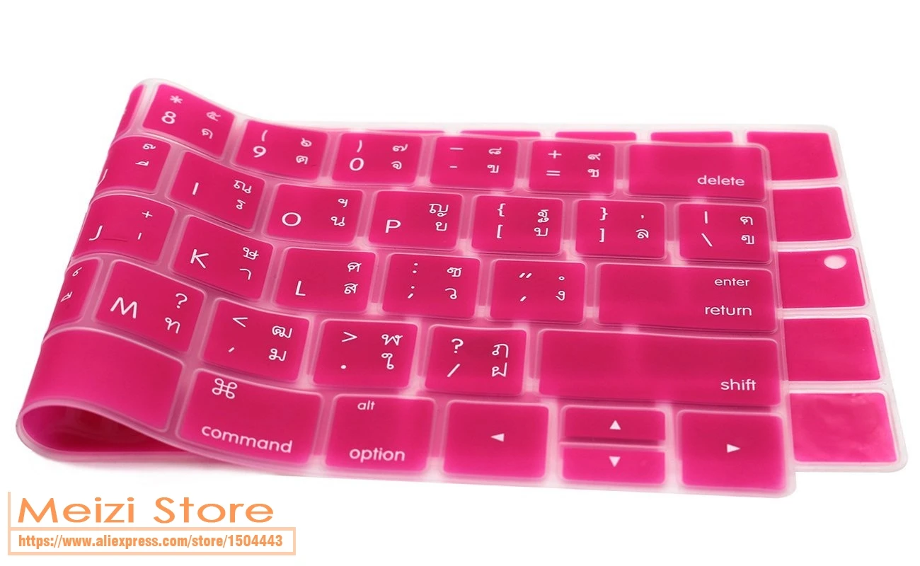 Силиконовый защитный чехол для клавиатуры из тайского языка Macbook Pro 13 15 с
