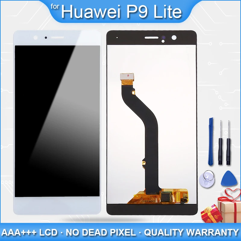 Сенсорный экран дигитайзер с рамкой для Huawei P8 Lite 2017 ЖК P9 PRA LA1 LX1|Экраны мобильных