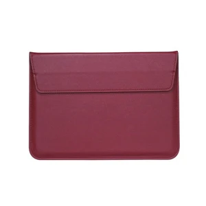 wine red Популярная кожаная сумка для ноутбука Macbook Air 13 Pro retina 11 12 13,3 15 15,4 Сенсорная панель чехол подставка для ноутбука чехол+ блок питания - Цвет: wine red