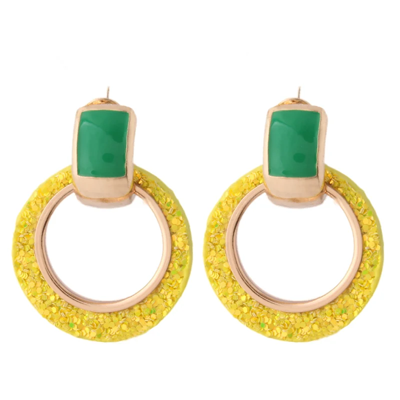 green yellow Neefu WoFu серьги в виде капель для Дамская Мода Кожаный серьги бижутерия; серьги-подвески бренд сплава капельного Oorbellen Brinco браслеты с подвесками - Окраска металла: green yellow
