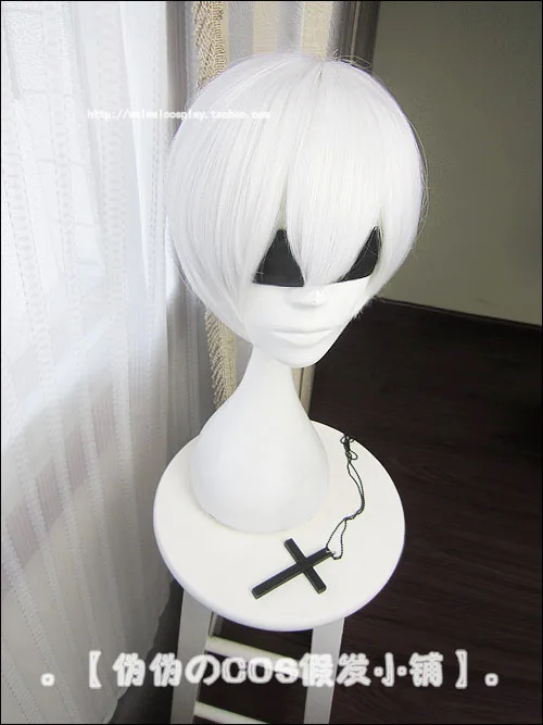 Парик для косплея NieR:Automata 9S YoRHa No.9 модель S Wistalia короткий белый смешанный