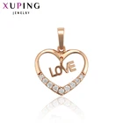 Xuping модное роскошное ожерелье с подвеской в форме сердца, изысканная бижутерия для женщин, популярный дизайн, рождественский подарок 34036