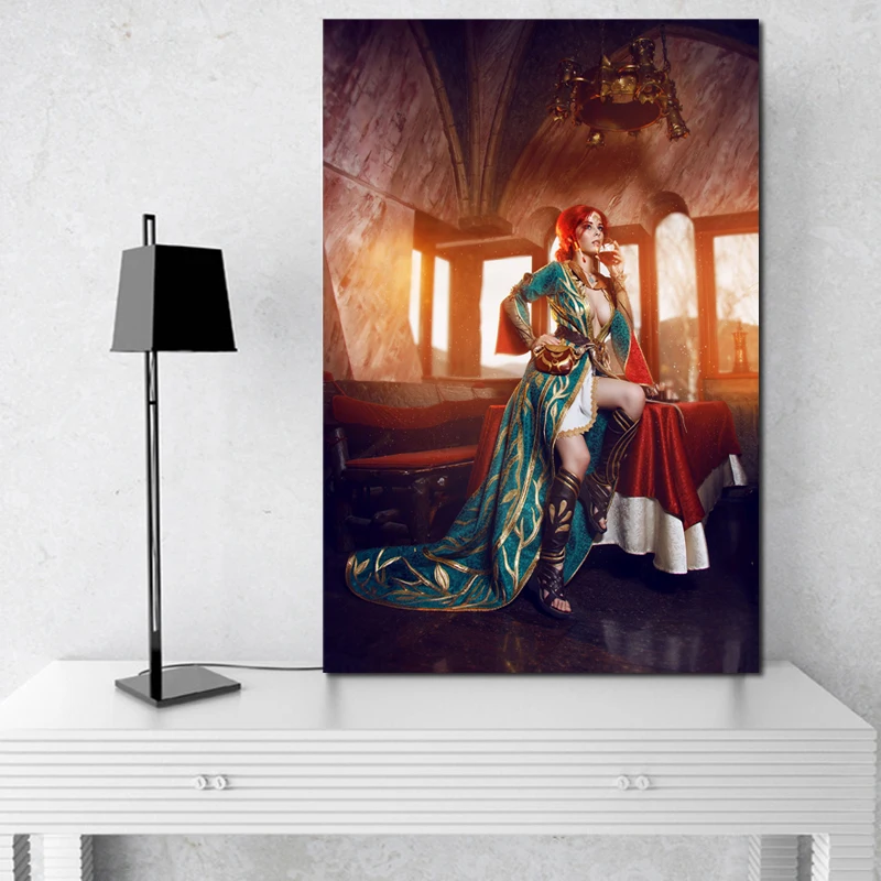 Игра Triss Merigold Косплей Disharmonica холст картина печать гостиная домашний декор