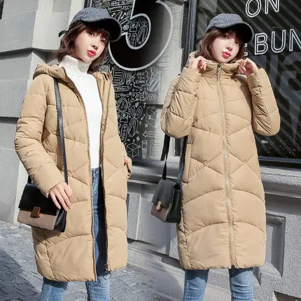 Winter Jacket Women Long Solid Coats Hooded Jackets Cotton Padded Coat Zipper Thick Warm Clothing CH612 | Женская одежда