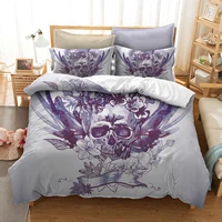 yi chu xin flower skull bedding sets cover queen size 3d sugar skull duvet cover set with pillowcase bedclothes twin bedline