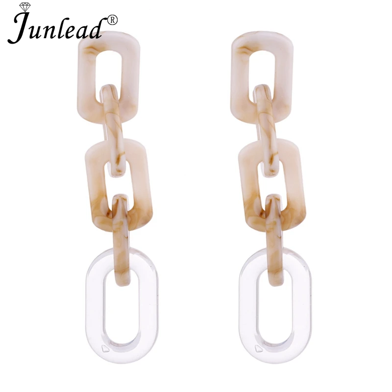 Женские серьги-подвески Junlead элегантные длинные серьги из смолы и акрила в