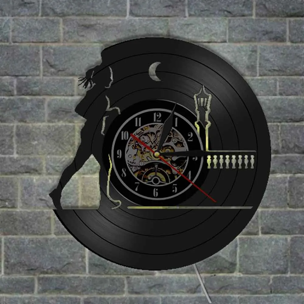 Часы для ночного бега, записи CD, виниловые, запись LP, 3D запись, настенные часы для дома, подвесные настенные часы, креативные и часы в античном стиле