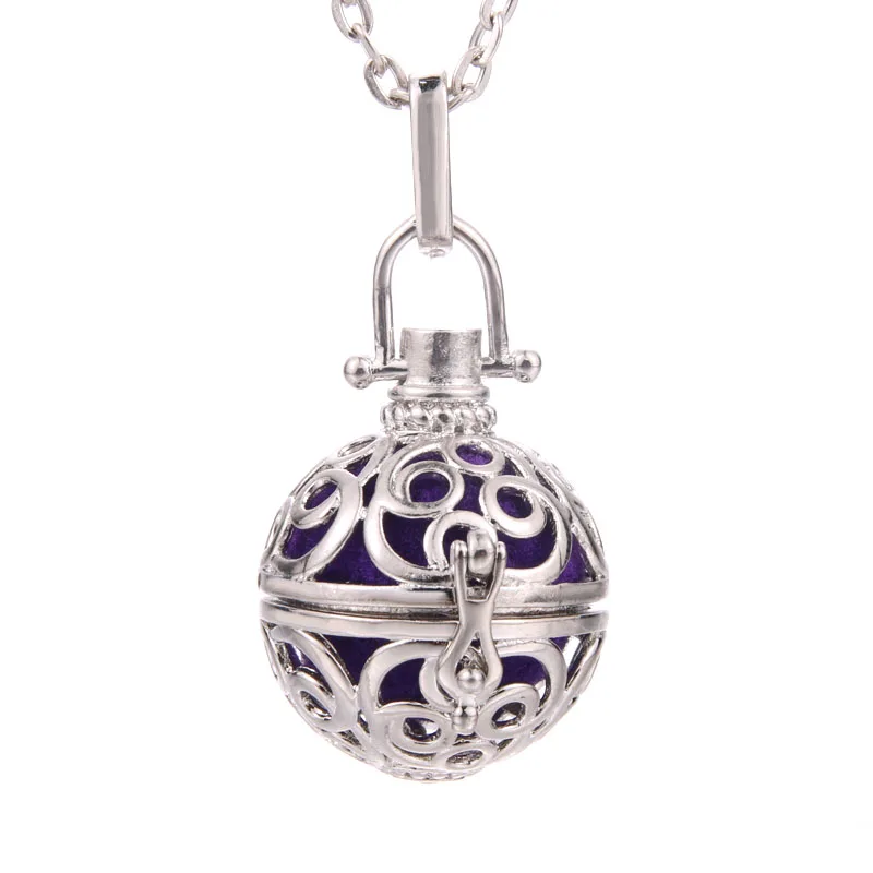 N2274-silver 1 шт. 70 см цветок ароматерапия парфюмерные эфирные масла диффузор ожерелье медальон ожерелье кулон Ловец снов черепаховое ожерелье - Окраска металла: N2274-silver
