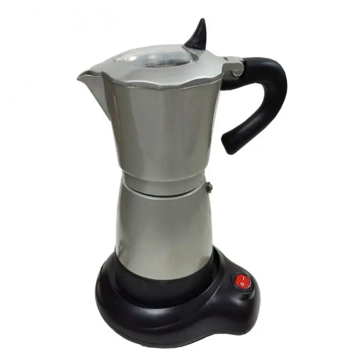 300 мл электрическая Кофеварка из алюминия Moka Pot Mocha Кофеварка DC112