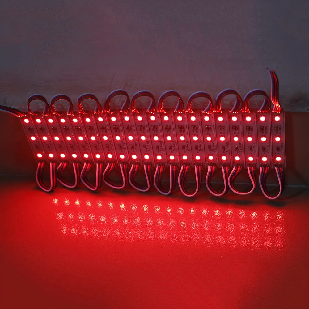 

20pcs/lot RGB LED Module Light DC 12V 5050 SMD Waterproof LED String Changeable Color For Backlight Sign Lighting JQ