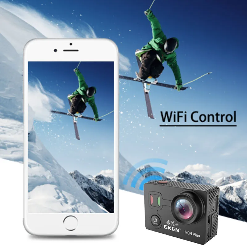 EKEN H9R Plus 4K Экшн камера Ultra HD Ambarella A12 4 k/30fps 1080 p/60fps Actioncam 14MP Go Водонепроницаемая Wifi
