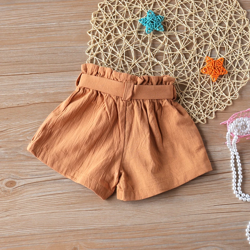 Новые летние шорты для девочек детские юбки с оборками и бантом модная одежда