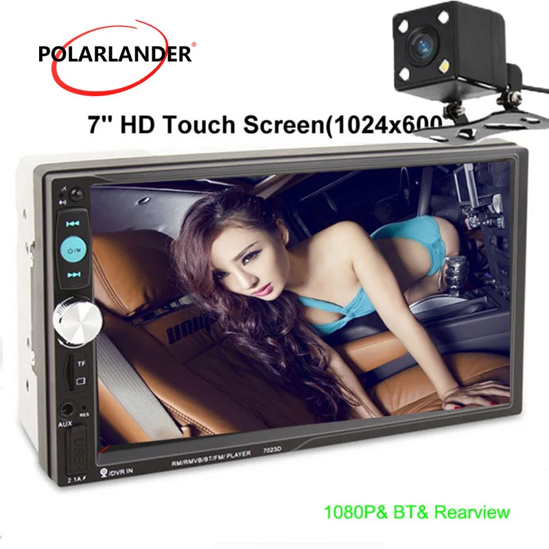 Автомагнитола 2 Din 7023D 10 языков 7 дюймов Bluetooth MP3/MP4/MP5 плеер зеркальная связь аудио