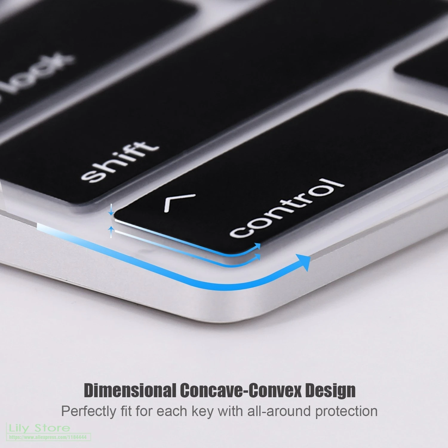 Силиконовая накладка на клавиатуру защитная для клавиатуры Apple Magic Keyboard с номером