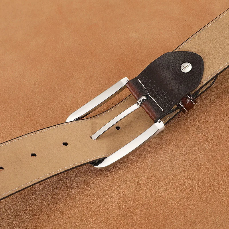 Ремень из натуральной кожи FRALU мужской роскошный пояс с пряжкой язычком |