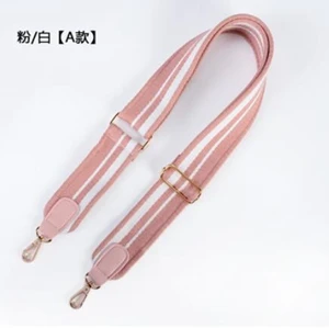 5cm Pink White A Полосатая Сумка, ремешки через плечо, Наплечные ремни для сумок Сменный ремень для женской сумки, ремешок, аксессуары, Золотая Пряжка, 140 см, регулируемый KZ151332 - Цвет: 5cm Pink White A