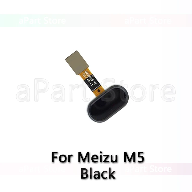 Назад Кнопка Домой ключ отпечатков пальцев сенсор гибкий кабель для Meizu M5 Note M5s оригинальные запчасти к телефонам - Цвет: M5 Black