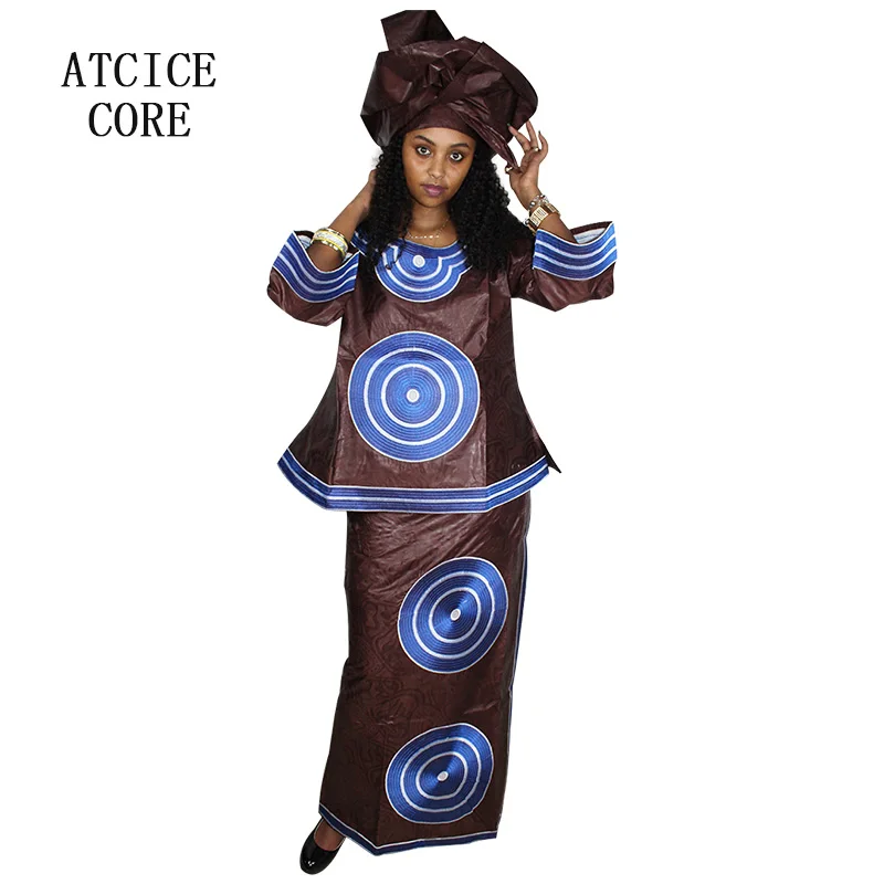 Африканские платья для женщин базин богатый Африканский Материал Вышивка дизайн