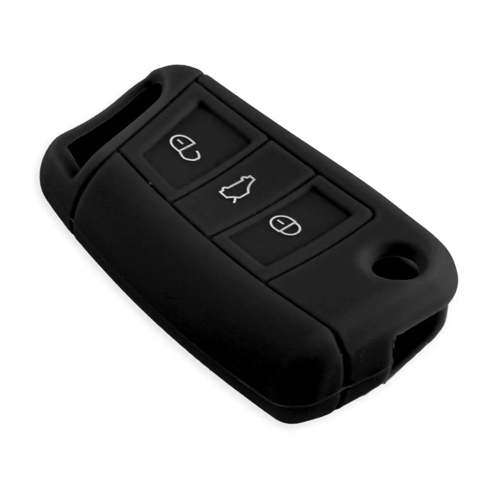 Силиконовый чехол для ключей DANDKEY 3 кнопки VW Volkswagen Polo Golf 7 Magotan Passat B8 Tiguan Skoda Octavia A7 Fob